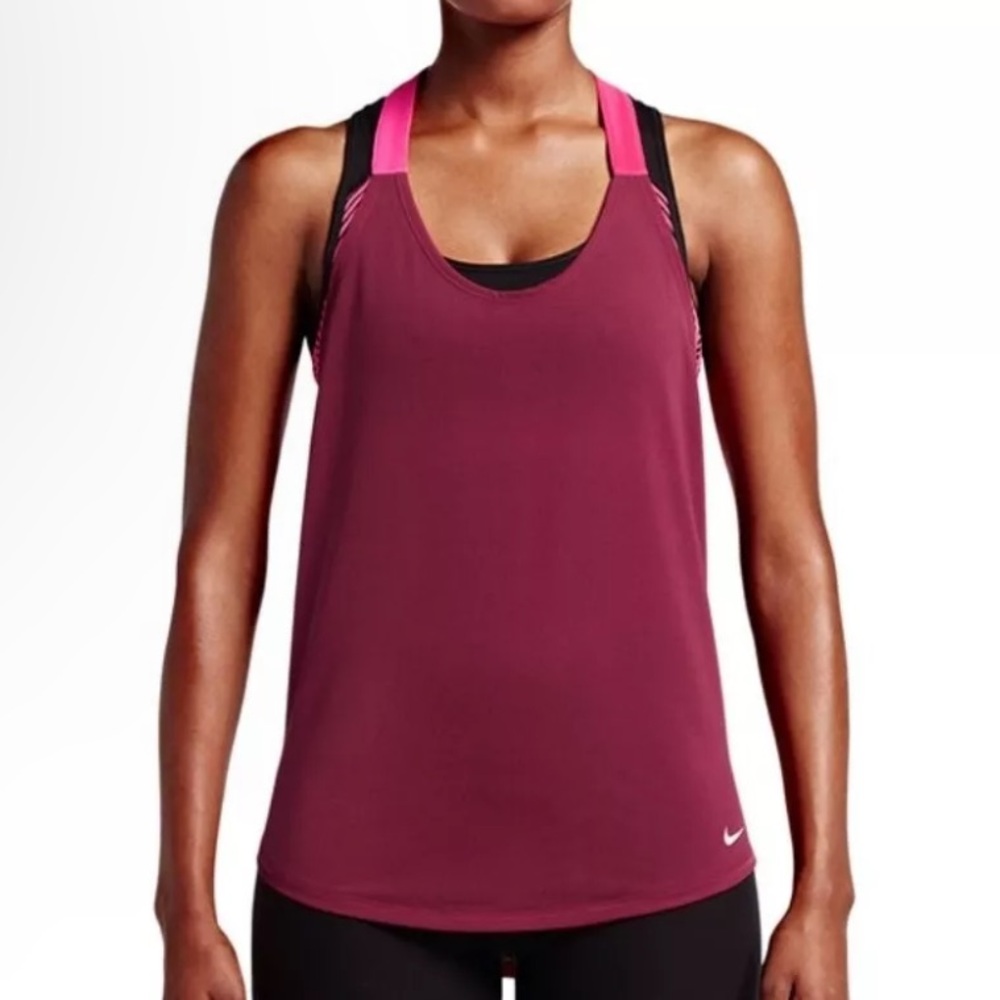 ✨ Nike Women's Maroon Pink Racerback Tank